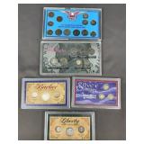 5x - Various Coin Collections Including Silver