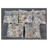 5 X Bid On Bags Of 100 Clay Pendants. 500