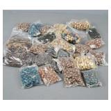Wood Bead Lot For Jewelry Making.