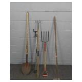 5x Yard Tools & 36" Bar Clamps