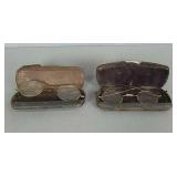 2x Antique Wire Glasses