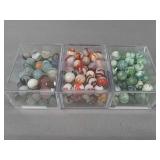 3x Box Vintage Marbles