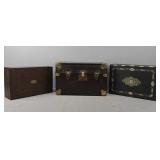 3x Lap Desks And Trunk
 - One With Abalone Inlay