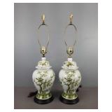 2x Decorative Porcelain Lamps