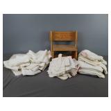 Linens And More Lot.  Stool Has Loose Screw