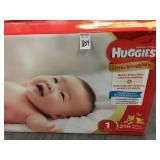 HUGGIES LITTLE SNUGGLERS SZ 1 216 PCS