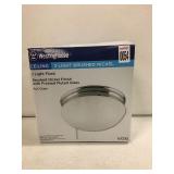 WESTINGHOUSE CEILING 2 LIGHT BRUSHED NICKEL