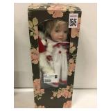 14" PORCELAIN COLLECTIBEL CHRISTMAS DOLL