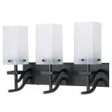 NUVO 4-LIGHT TEXTURED BLACK WALL MOUNTED VANITY