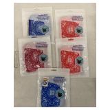 MASKS ASSORTED BLUE STAR/ RED/BURG 5PC