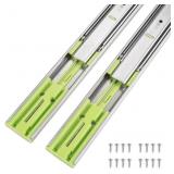 6 PAIRS OF 12 INCH DRAWER SLIDES THREE SECTION
