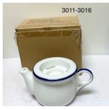 PORCELAIN EGG SEPARATOR WHITE & BLUE