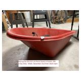 PLASTIC WHEELBARROW (MISSING WOODEN HANDLES)