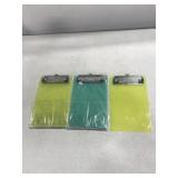 COLOURED PLASTIC CLIPBOARDS PACK OF 5 SIZE 4X7 IN