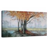 ACOCIFI TREES CANVAS PAINTING 47X23.5IN