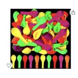 ZISIIUDE- 50 NEON GLOW IN THE DARK BALLOONS, 12",