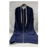 ZIP UP HOODIE NAVY BLUE EXTRA LONG SIZE EXTRA