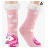 HELLO WINTER FUZZY SOCKS WOMEN WINTER SLIPPER