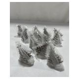 METAL CHRISTMAS TREE NAPKIN RINGS 3IN 12PCS
