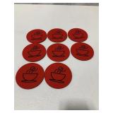 DOUBLE SIDED FELT COASTERS 8 PACK