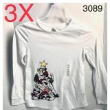 3-Pack Size 8 Girls Christmas Long Sleeve Shirt -