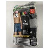 FRUIT OF THE LOOM MENS BOXERS SIZE MEDIUM 5PCS