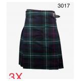 3x Green Laerge Plaid Skirt with Buckle Size 24