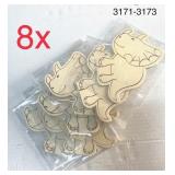 8-Pack Wood Stand Up Dinosaur Shape AS PICTURED