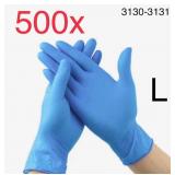 500 LARGE Nitrile Disposable Gloves, 400g Latex