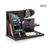 TESLYAR Wood Phone Docking Station Ash Key H