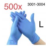 500 LARGE Nitrile Disposable Gloves, 400g Latex
