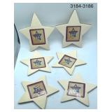 4 KIDS 6-Pack 3 x3 inch Wood Star Frame for Craft