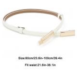 YEEHEEN SKINNY PATENT LEATHER BELTS 2 PACK