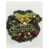 CHRISTMAS DOOR WREATH 12IN