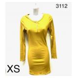 JED NORTH Women's XS Button Sun Dress - Yellow