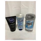 ASSORTED MENS BATHROOM ITEMS 3PCS