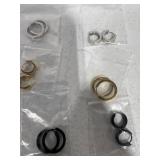 6 PAIRS SMALL HOOP EARRINGS