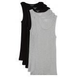 AMAZON ESSENTIALS MENS 6-PACK TANK UNDERSHIRTS