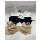 FRUIT OF THE LOOM SIZE 34D WOMENS BRA 3 PACK