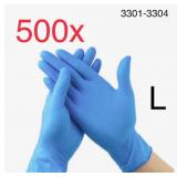 500 LARGE Nitrile Disposable Gloves, 400g Latex