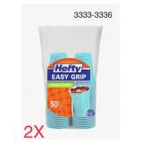 2 Packs 50pcs Hefty Easy Grip Plastic Cups, 18
