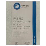 IDESIGN FABRIC SHOWER CURTAIN OR LINER GREY
