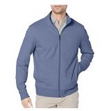 AMAZON ESSENTIALS MENS SIZE MEDIUM BLUE ZIP UP AMAZON ESSENTIALS MENS SIZE MEDIUM BLUE ZIP UP