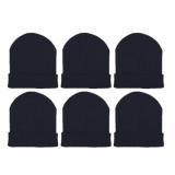 UNISEX KNIT SKULL CAPS 6PCS