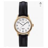 TIMEX WOMENS READERS BLACK LEATHER WATCH TIMEX WOMENS READERS BLACK LEATHER WATCH
