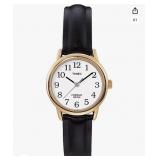 TIMEX WOMENS READERS BLACK LEATHER WATCH