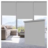 LUCKUP 100% BLACKOUT ROLLER SHADES BLIND 34X79 IN