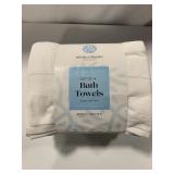 WHITE CLASSIC SET OF 4 BATH TOWELS 100%