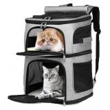 DOUBLE LAYER CAT CARRIER BACKPACK 19 x14IN DOUBLE LAYER CAT CARRIER BACKPACK 19 x14IN