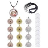 BUUFAN 45PCS RHINESTONE BEZEL PENDANT TRAY SET